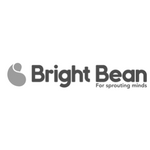 Bright Bean Toys brand logo in grey scale